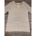 Anthropologie Moth Crochet Style Knit Wool Tunic Sweater in Cream Size Medium
