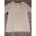 Anthropologie Moth Crochet Style Knit Wool Tunic Sweater in Cream Size Medium