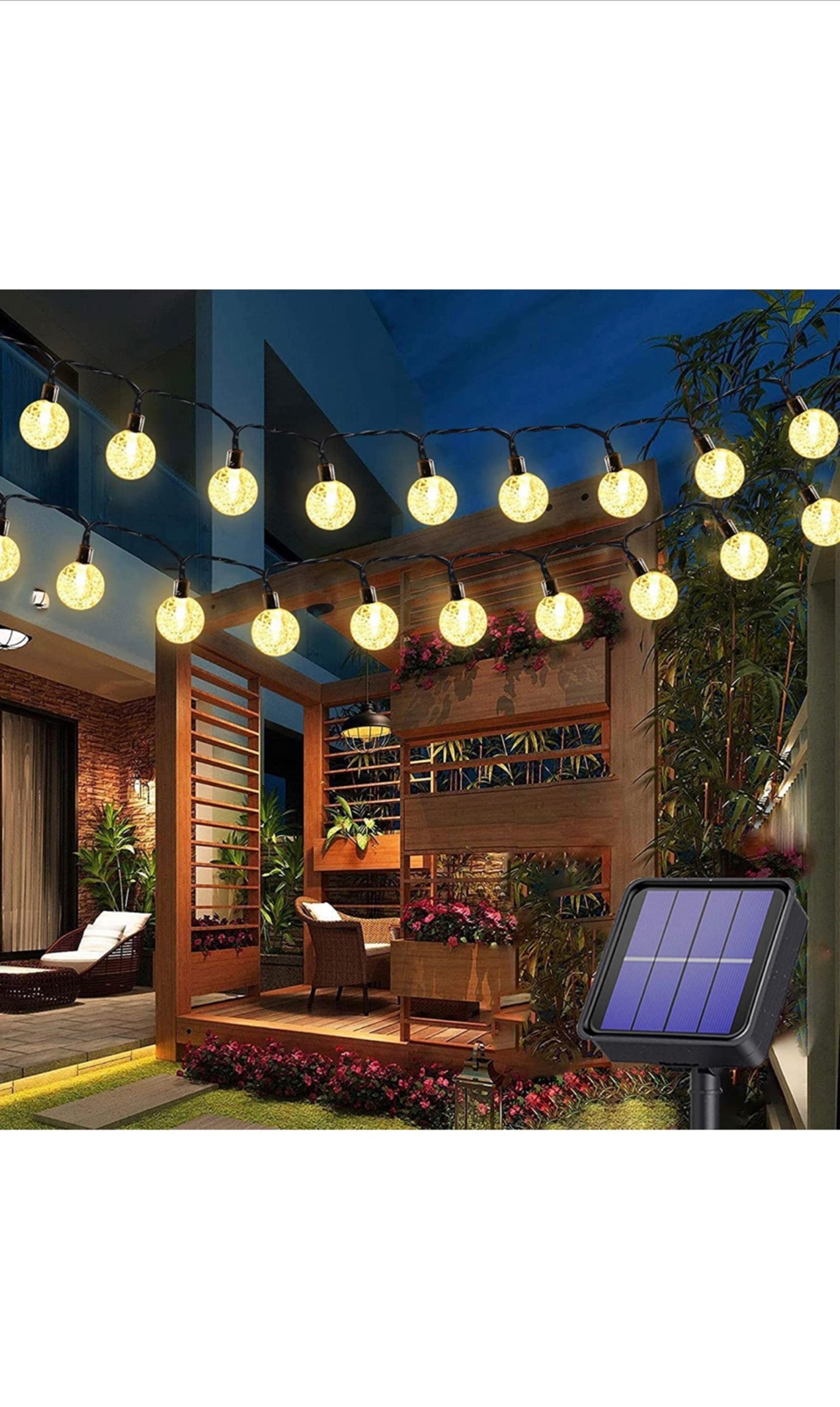 Solar Lights Outdoor, 50 LED 7M/24Ft Solar String Lights