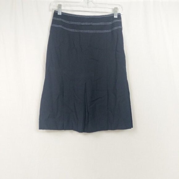 Escada Black A Line New Wool Skirt Size 34