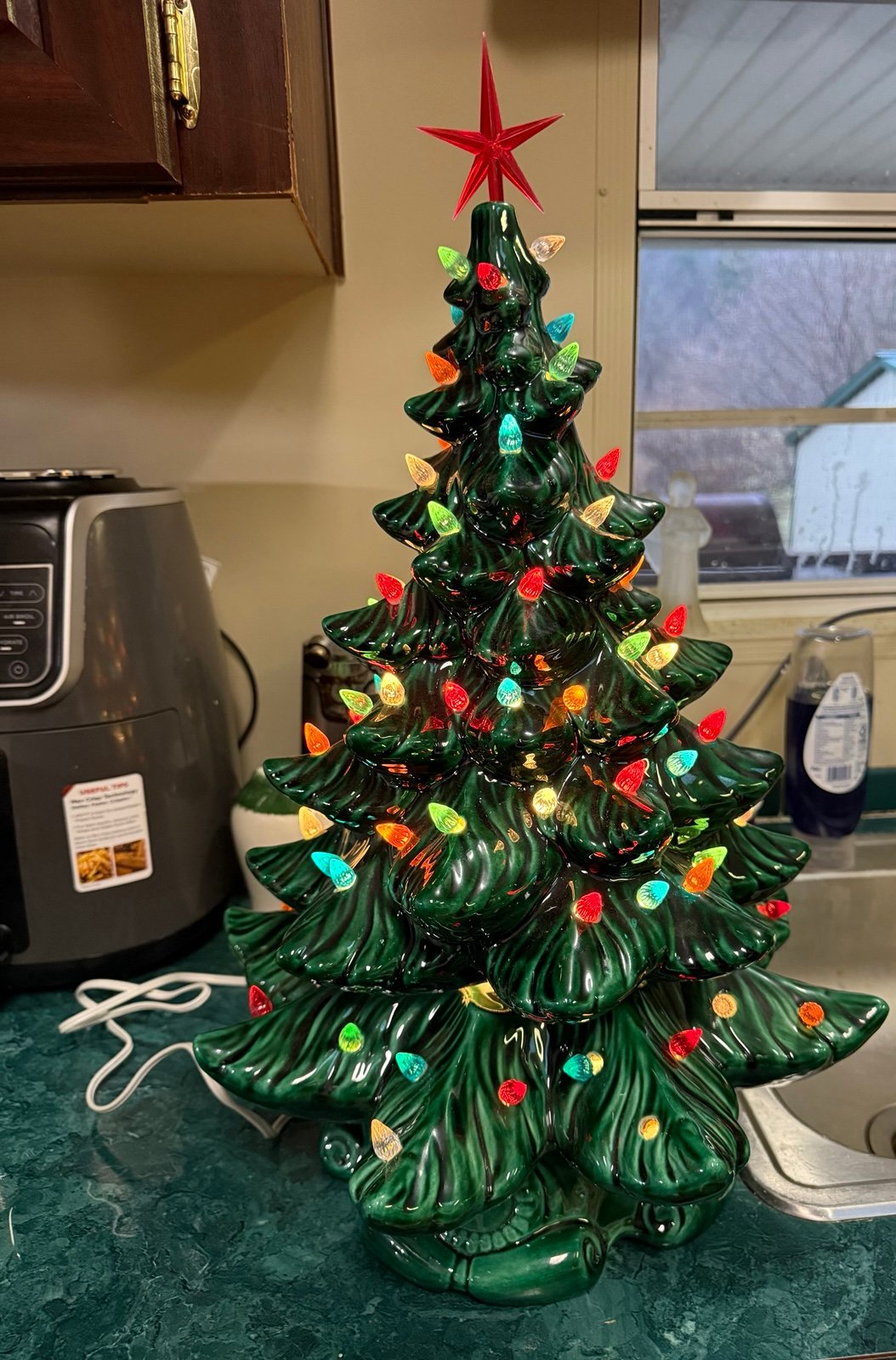 Vintage 1970’s Handcrafted Ceramic Light Up Christmas Tree