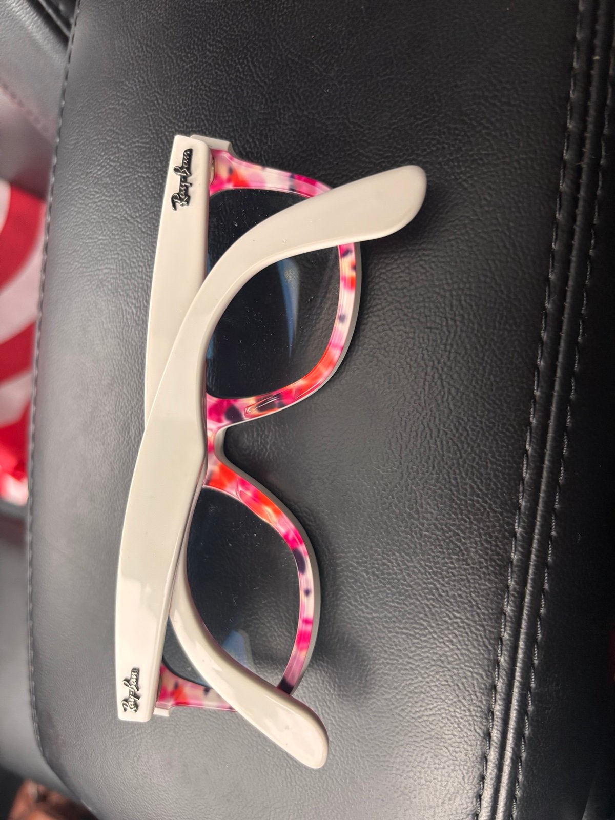 Ray Ban wayfarer Vibrant Pink and White Sunglasses