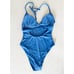Andie Swim The Lagos One Piece Halter Swimsuit Blue Size Small