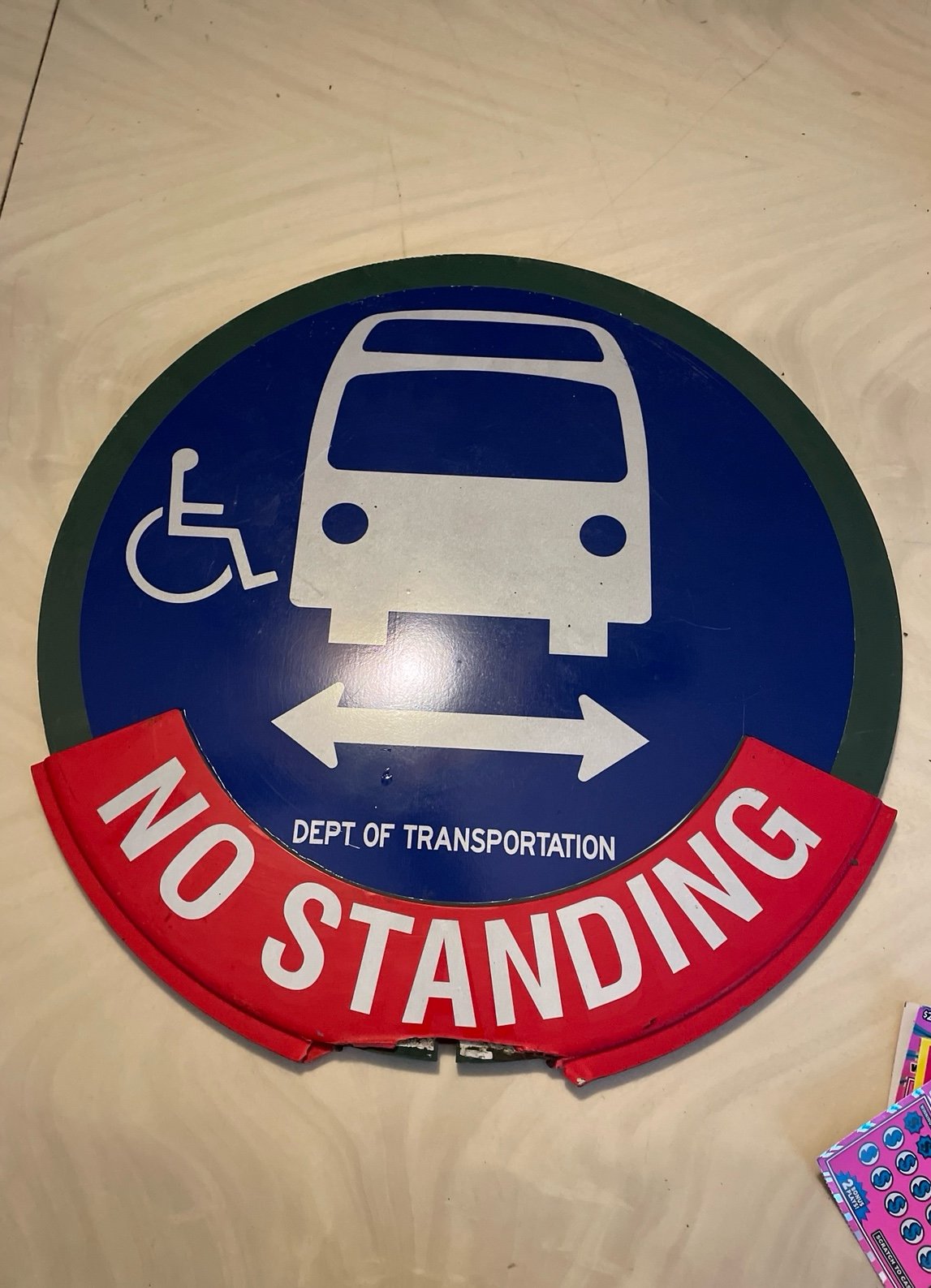 Vintage New York bus sign