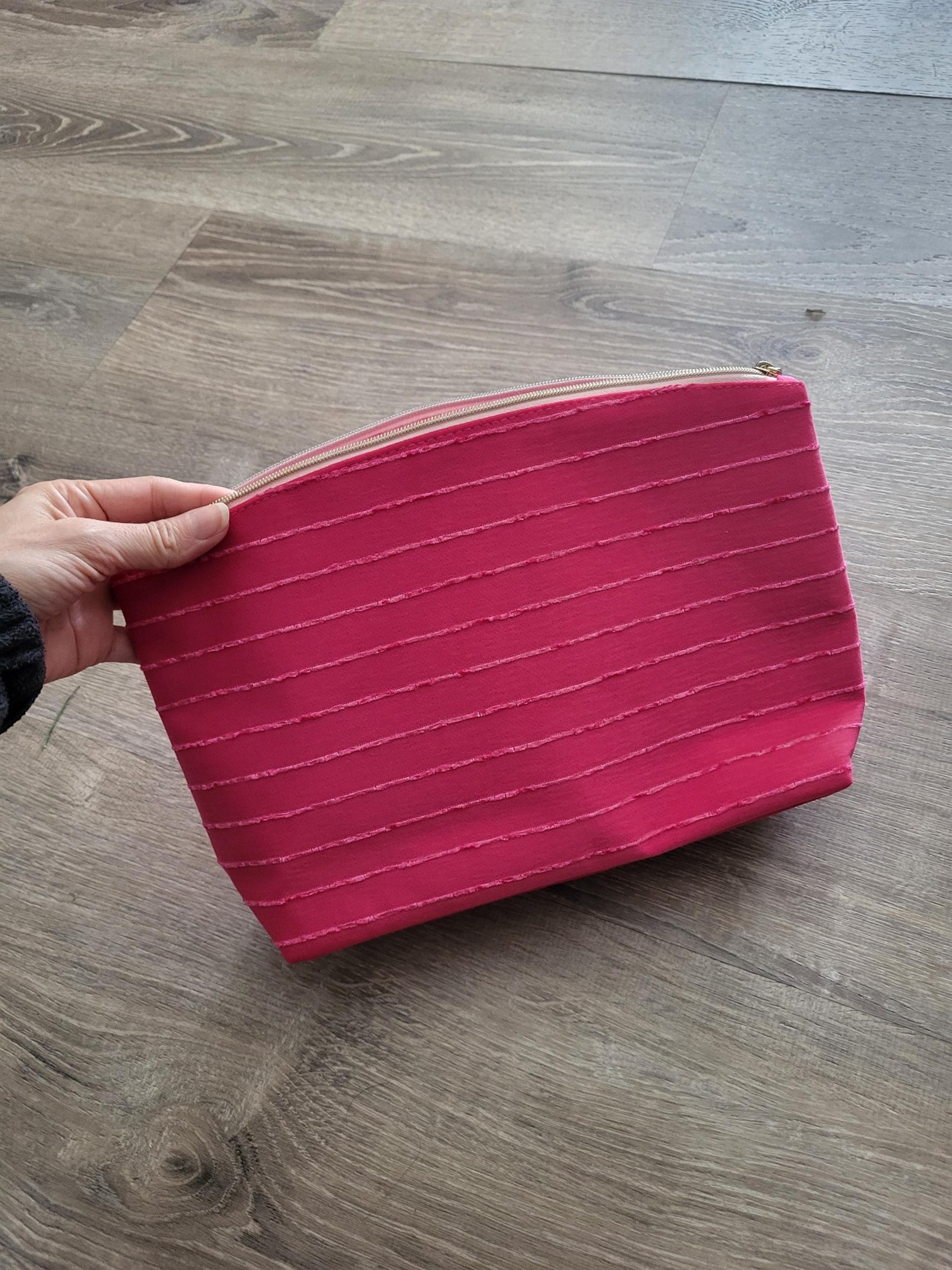 xl pink lancome cosmetic toiletry bag