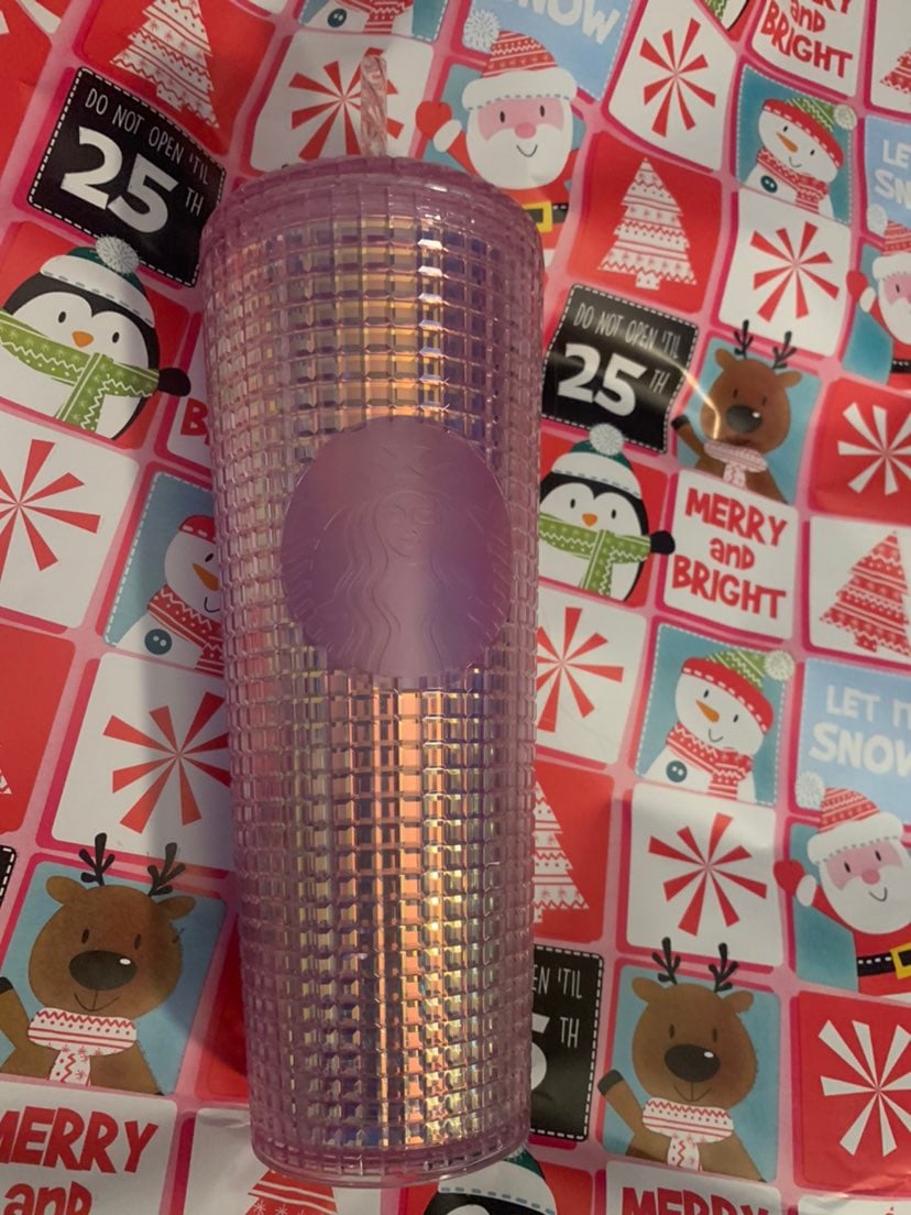 Starbucks iridescent grid tumbler