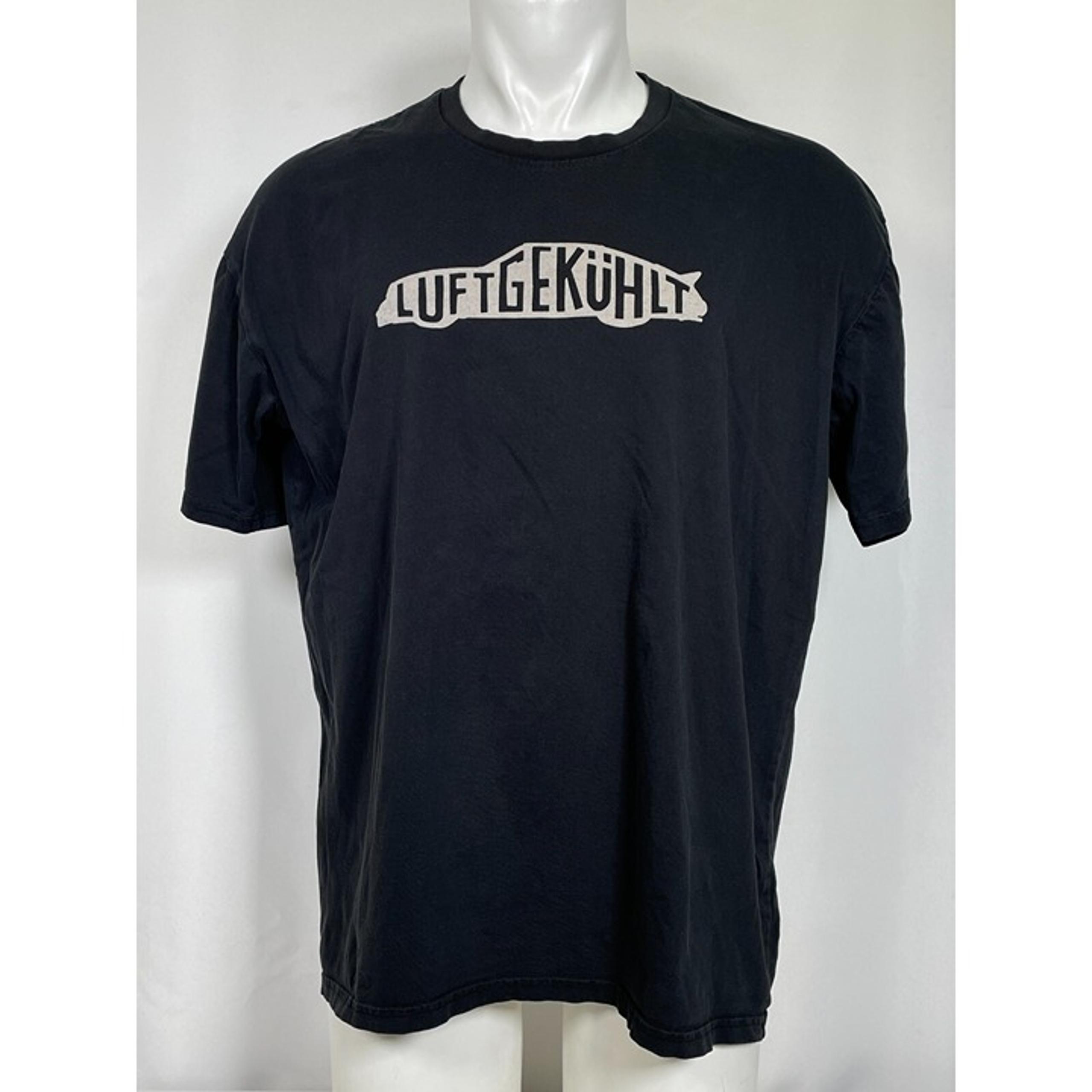 Luftgekuhlt Classic Porsche Owners Club Profile Logo Black T-Shirt Men's LARGE