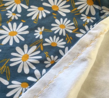 Daisies, embroidered flannel blanket ships free