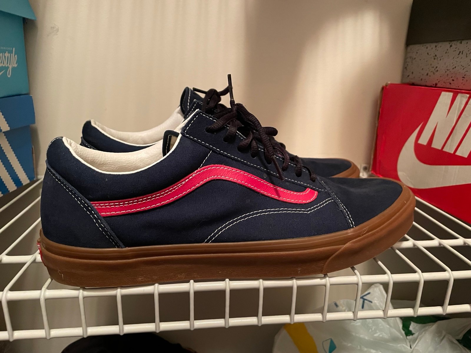 Vans old skool Navy Blue Red Chili Size 13