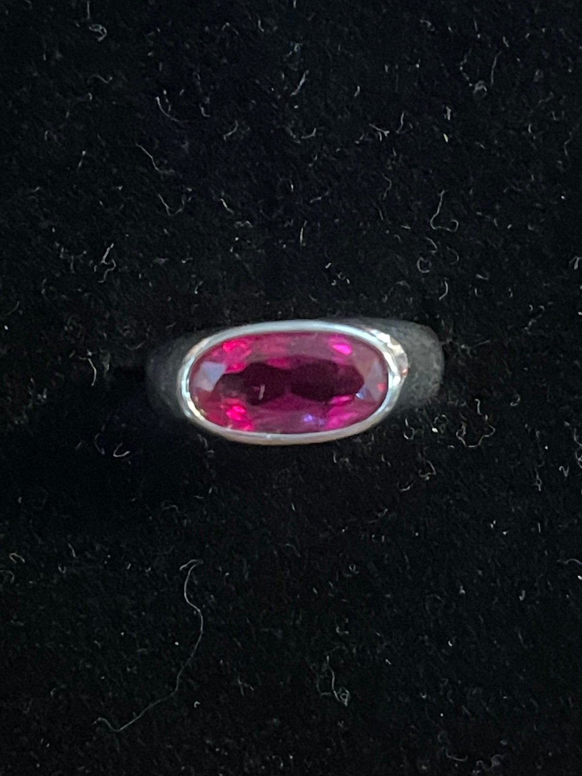 925 silver simulated ruby ring size 7