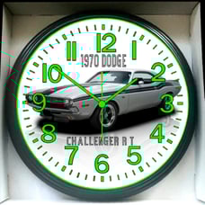 1970 Dodge Challenger RT Hemi Garage Shop Glow In The Dark Wall Clock New!