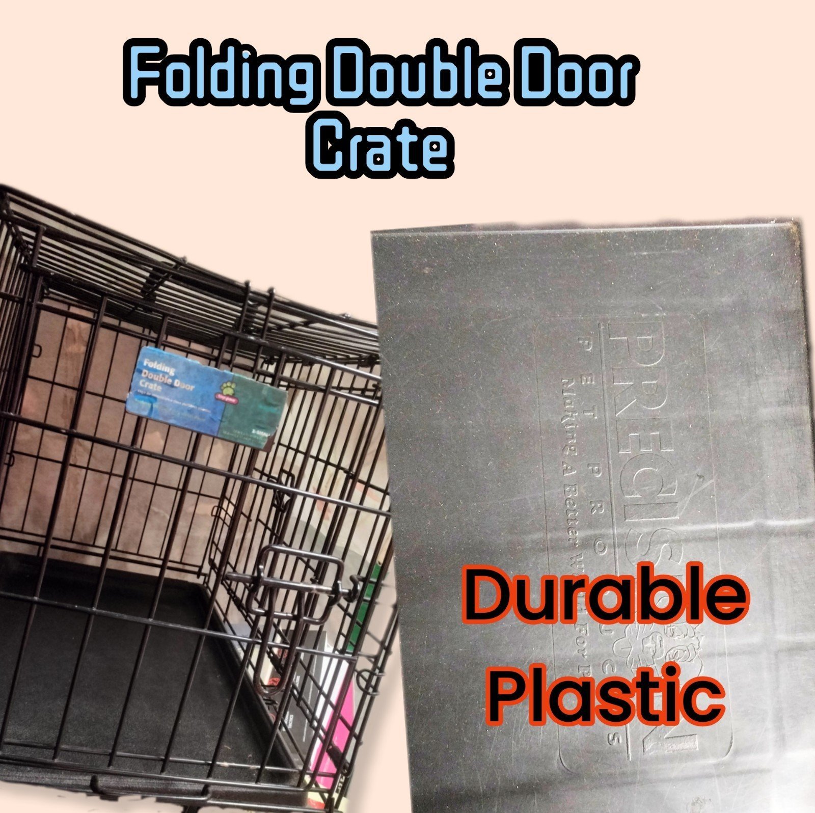 2 Dog Kennel Pet Cages w/Tray SM/LG - Ind/Out Dog House/Extras Added 17 X12 X14
