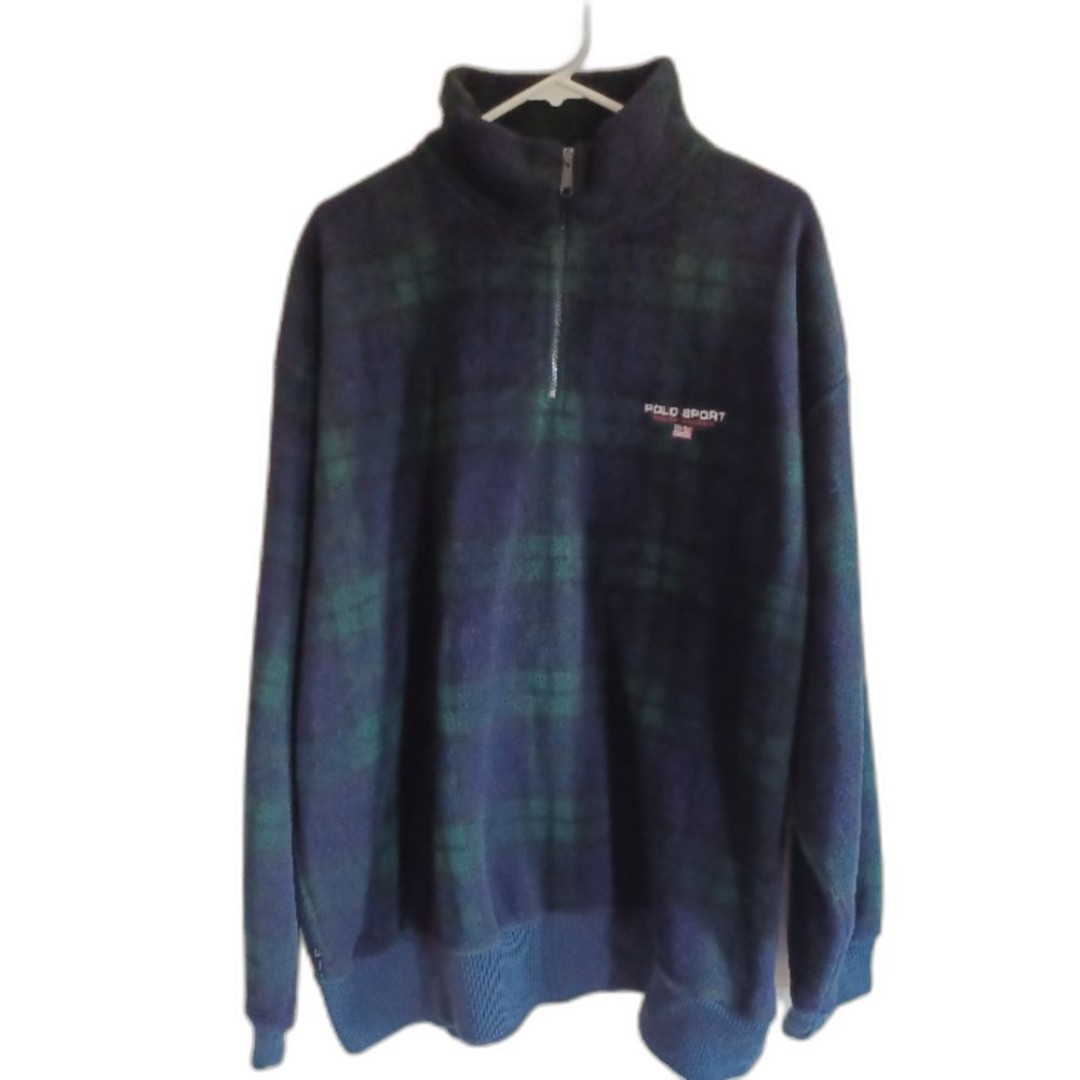 Vintage Ralph Lauren Polo Sport tartan plaid fleece
