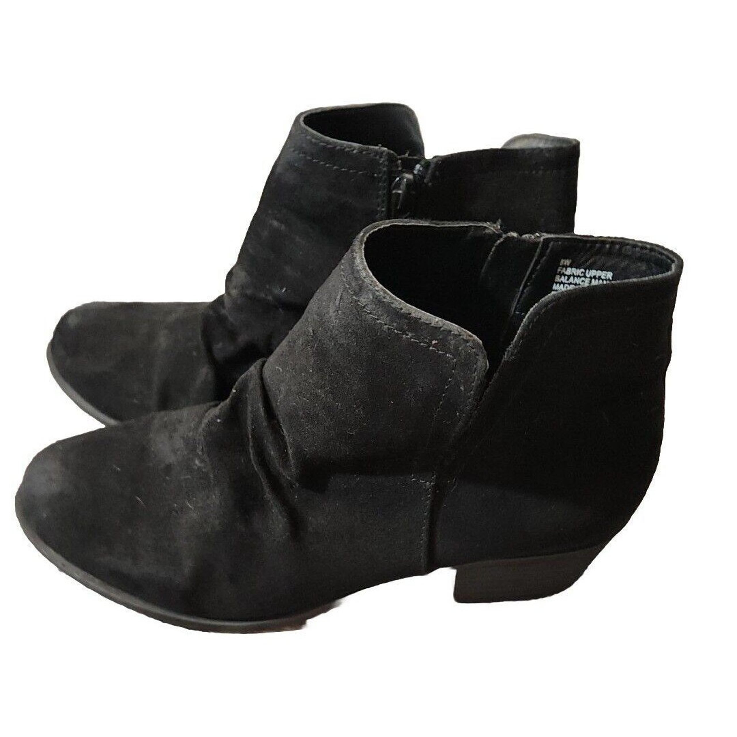 LANE BRYANT Plus Size Wide Width Faux Suede Ankle Booties Shoes Womens Size 8 W