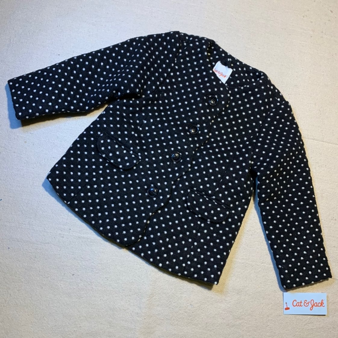 Girls Dress Coat 18M Cat & Jack Black