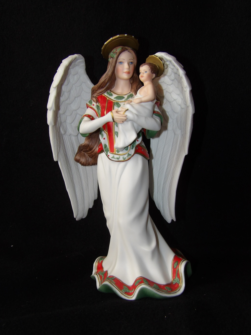 Home Interiors Angel of Joy Figurine, White, Green