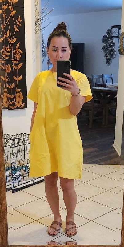 Osman Yousefzada Collective Yellow T-Shirt Dress
