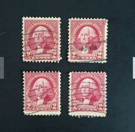 1732-1932 Bicentennial George Washington 2-Cent Used US Stamps Set of 4