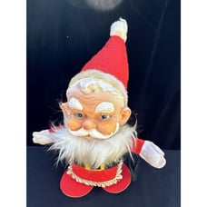 Rare Commodore Rubber Face Felt Santa Doll Made In Japan MCM Kitchy -C20