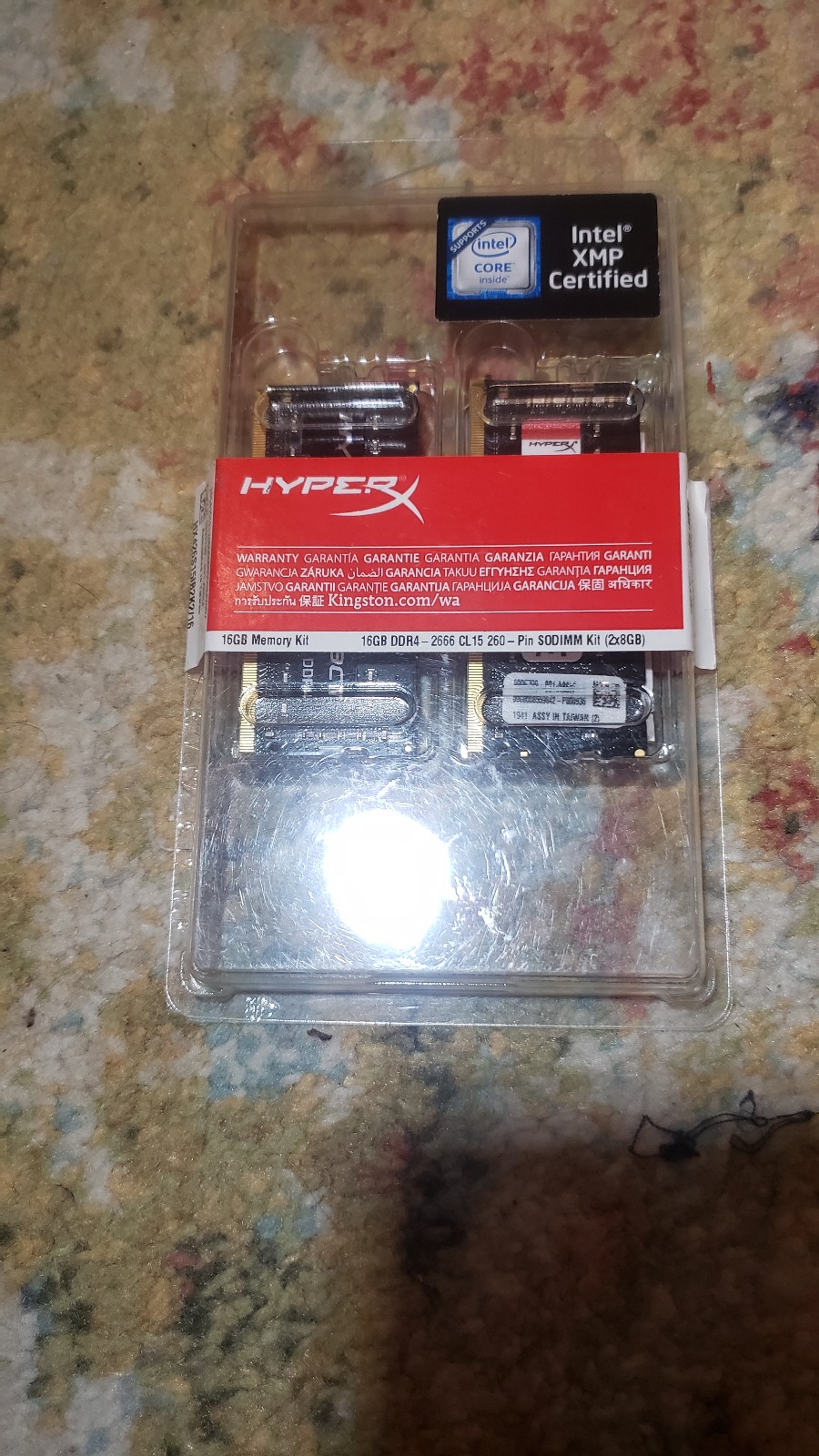 Hyper X ddr4 laptop 2666 sodimm 2x8gb kit 16gb kit