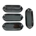 Fiestaware Corn Cob Holder Relish Tray Dish Black Retired Fiesta HLC Set Of 4