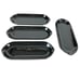 Fiestaware Corn Cob Holder Relish Tray Dish Black Retired Fiesta HLC Set Of 4