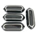 Fiestaware Corn Cob Holder Relish Tray Dish Black Retired Fiesta HLC Set Of 4