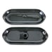 Fiestaware Corn Cob Holder Relish Tray Dish Black Retired Fiesta HLC Set Of 4