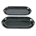 Fiestaware Corn Cob Holder Relish Tray Dish Black Retired Fiesta HLC Set Of 4