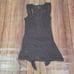 PPLA Womens Sweater Vest Charcoal L Luna Open Front Sleeveless Long Duster