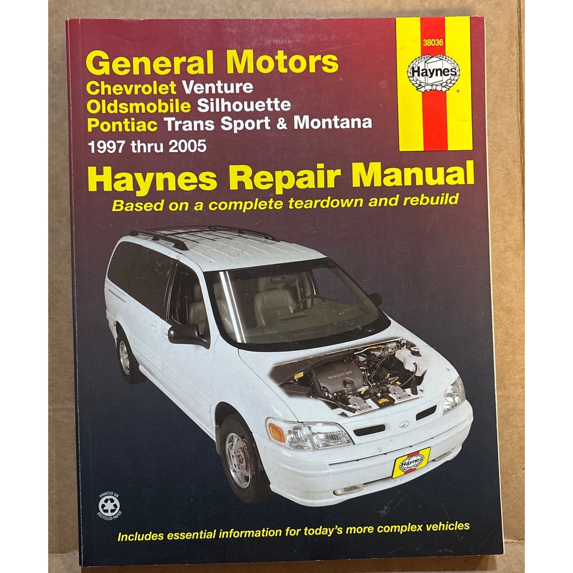 GM Minivans 1997–2005 Haynes Repair Manual 38036 Venture Silhouette Montana