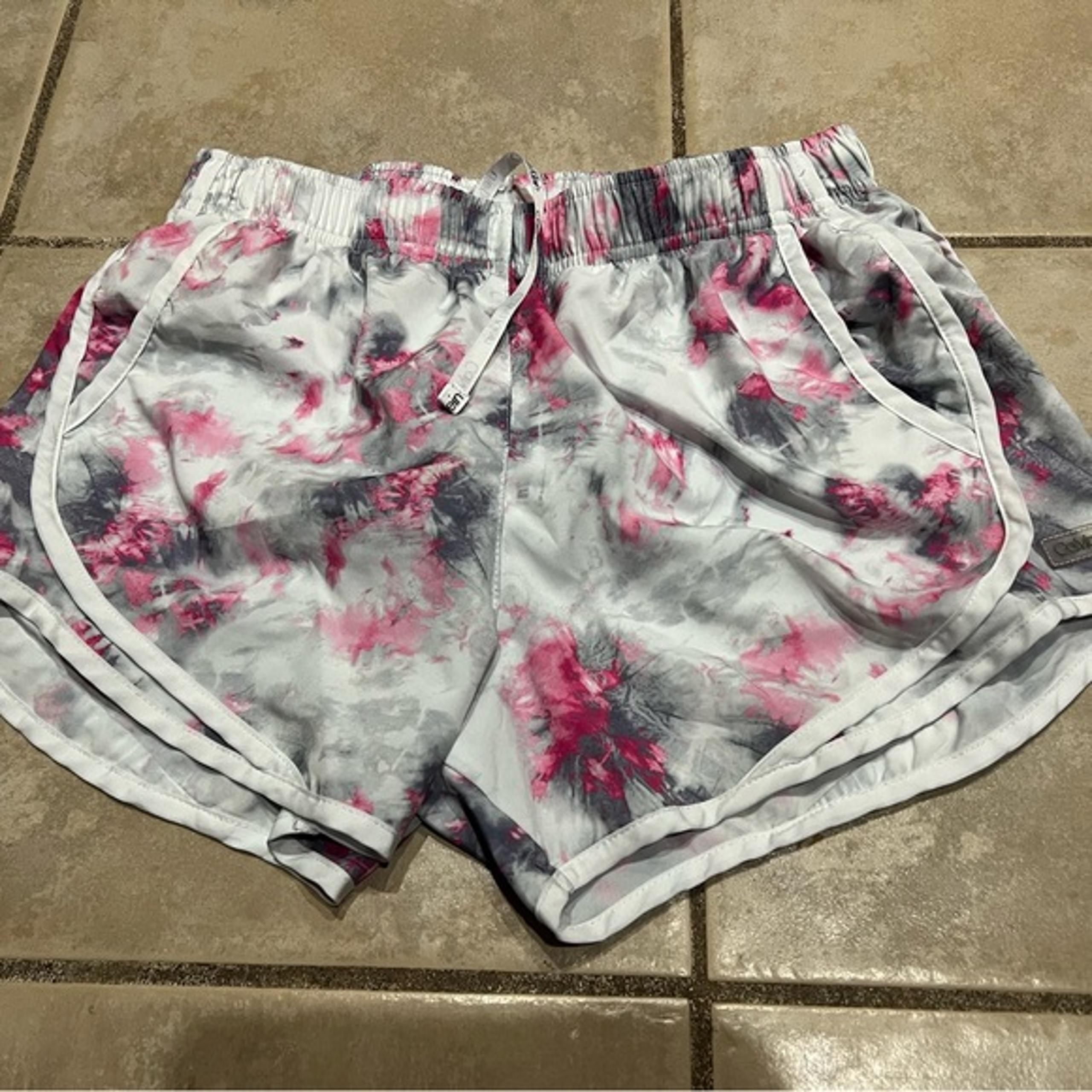 Calvin Klein Pink, Grey, White Teen/Women Size S Running Shorts With Pockets