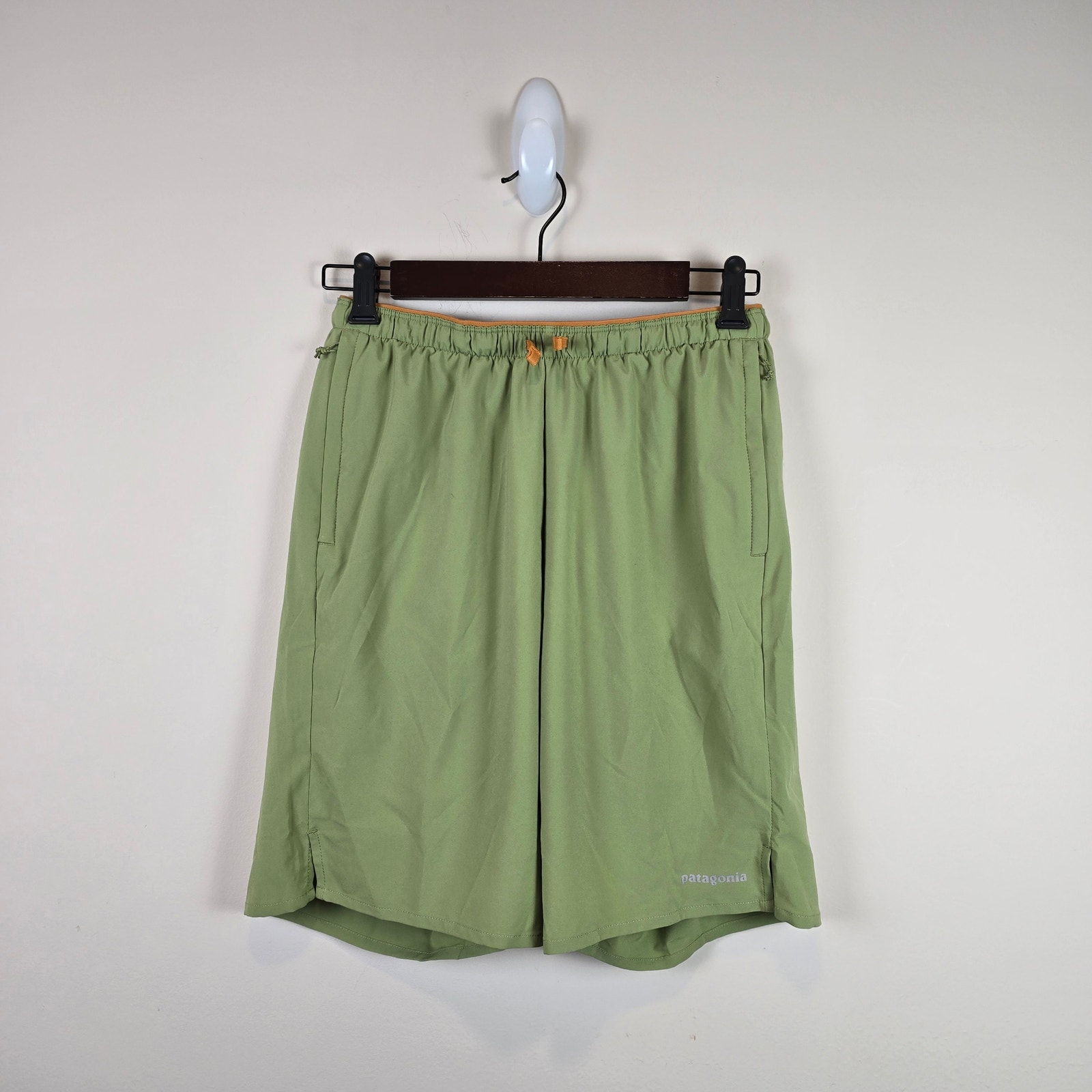 Patagonia Mens Multi Trails Shorts Size S 8 Inseam Buckhorn Green Lined Running