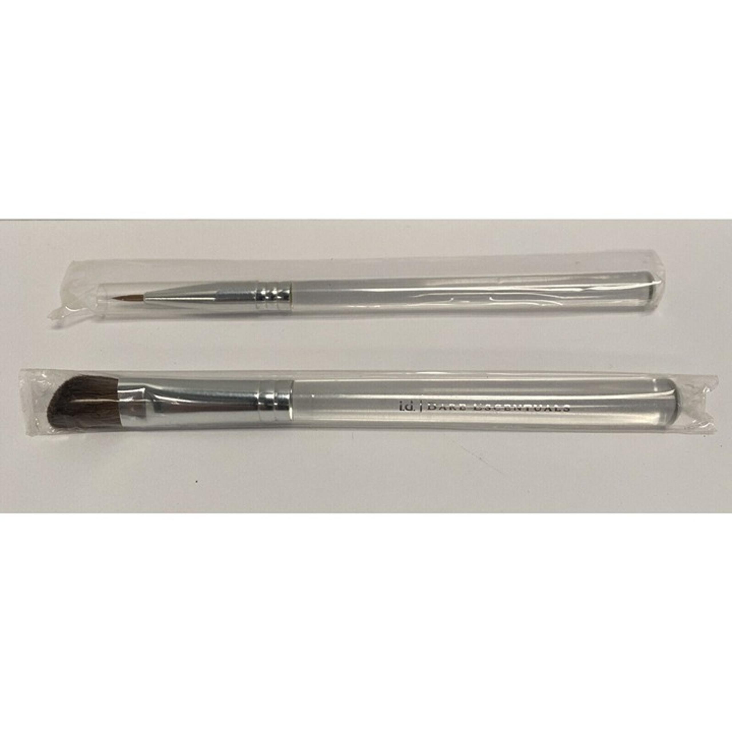 (2) bareMinerals I.d. ESCENTUALS Tapered Contour & Eye Liner Brushes NEW SEALED