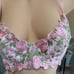 Dainty PINK Floral Lace Underwire Bra & Thong Panty Panties Set XL NWOT