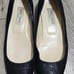 JIMMY CHOO Black Glitter Fabric Flats SHOES size 39