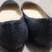 JIMMY CHOO Black Glitter Fabric Flats SHOES size 39