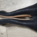 JIMMY CHOO Black Glitter Fabric Flats SHOES size 39