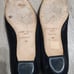 JIMMY CHOO Black Glitter Fabric Flats SHOES size 39