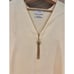 St. John Georgette beige Silk v-neck Top Blouse Size XS