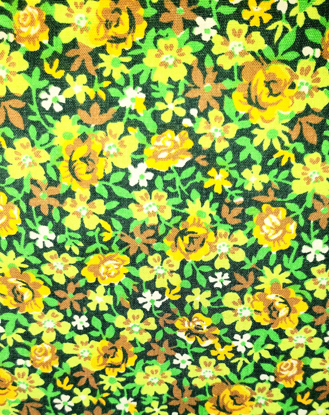 Vintage Floral 70s Full Flat Sheet