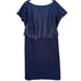 NWT Adrianna Papell® Sheath dress Sequin Guipure Lace Popover To Size 20W Navy