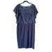 NWT Adrianna Papell® Sheath dress Sequin Guipure Lace Popover To Size 20W Navy