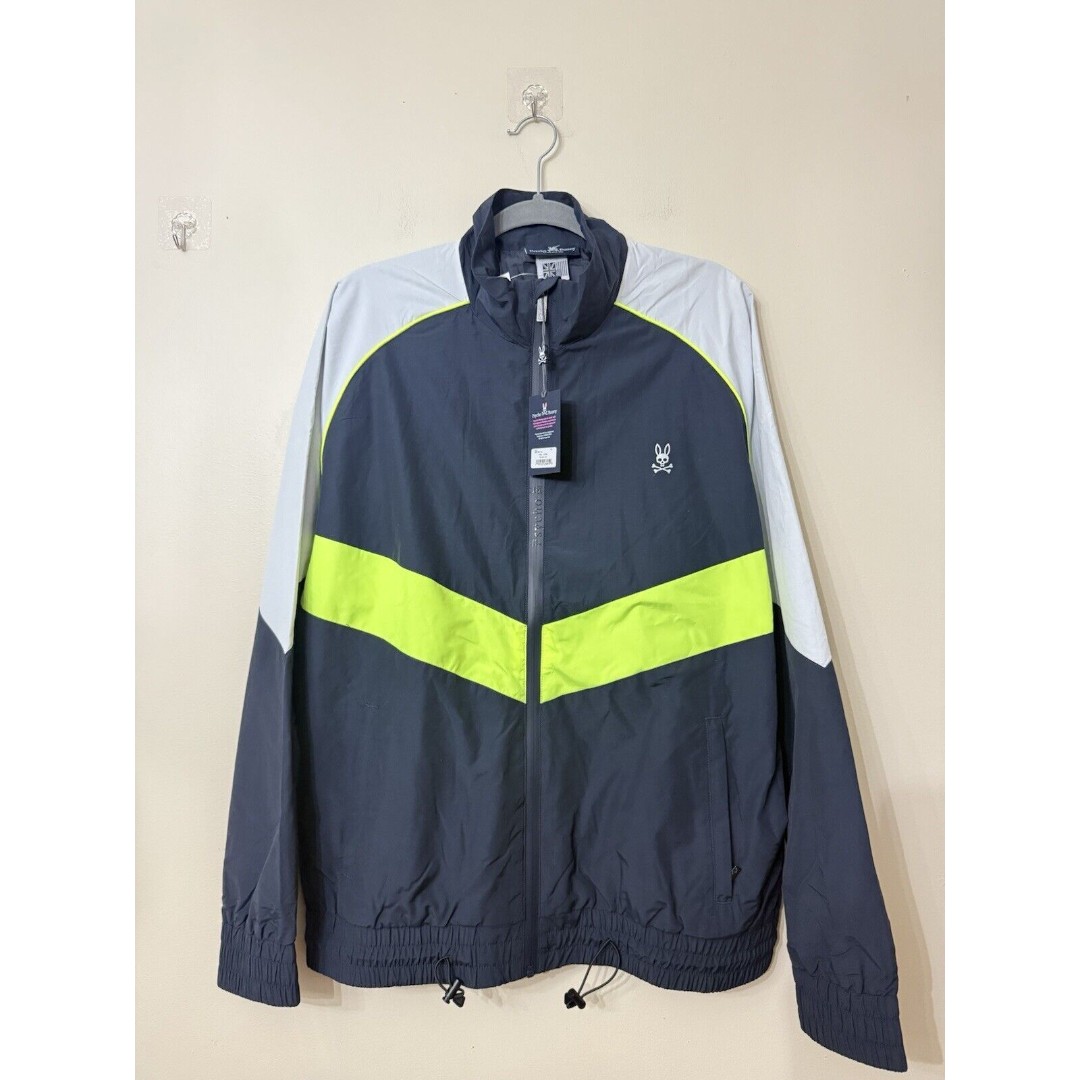 Psycho Bunny Mens size 7/XL Lowick Sport Full Zip Jacket color blocked NWT 195