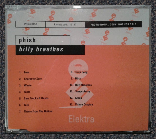 Phish – Billy Breathes (1996) Elektra – 7559-61971-2 promo CD rare NEW