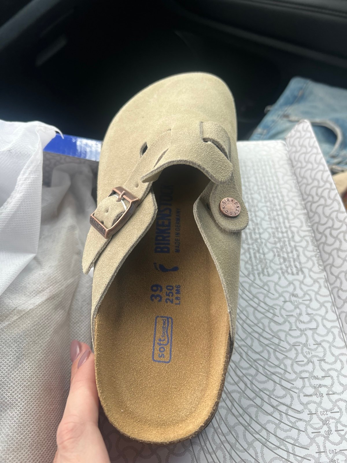 Birkenstock suede clogs