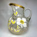 Vintage Hand Painted Glass Pitcher