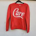 Zoe Karssen Women Carefree Sweatshirt Cotton Long Sleeve Crew Neck Red Size S