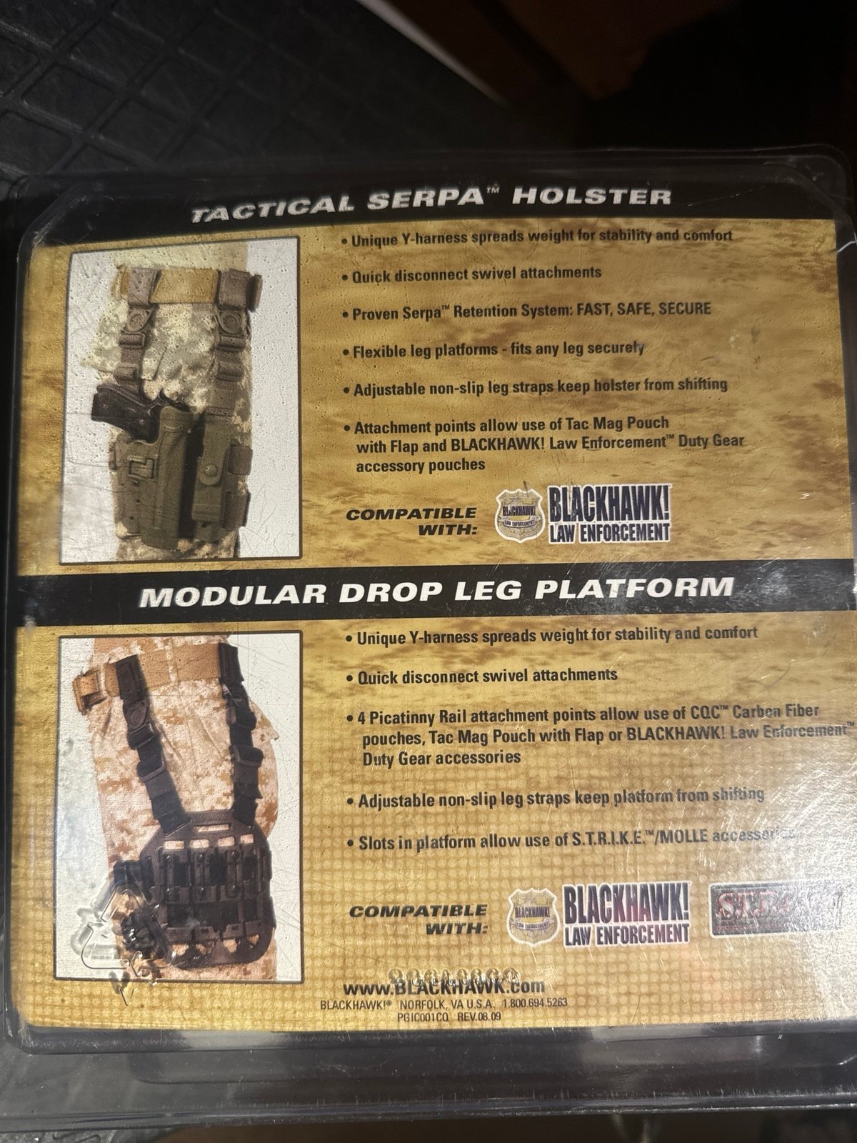 Blackhawk 9mm drop holster