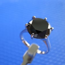 4.55ct 100% REAL NATURAL BLACK DIAMOND RING, CERTIFICATE,FR EE DIA TESTER Size 5